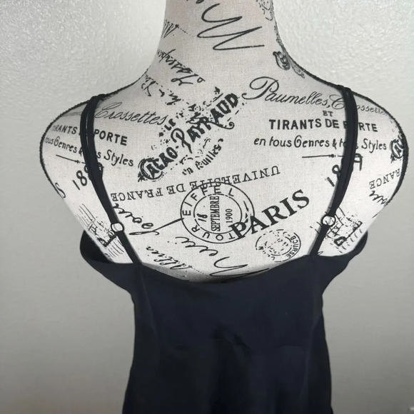 Victoria's Secret Vintage 80's Gold Label Black Sheer Chemise Wrap Style Size L - Picture 5 of 7